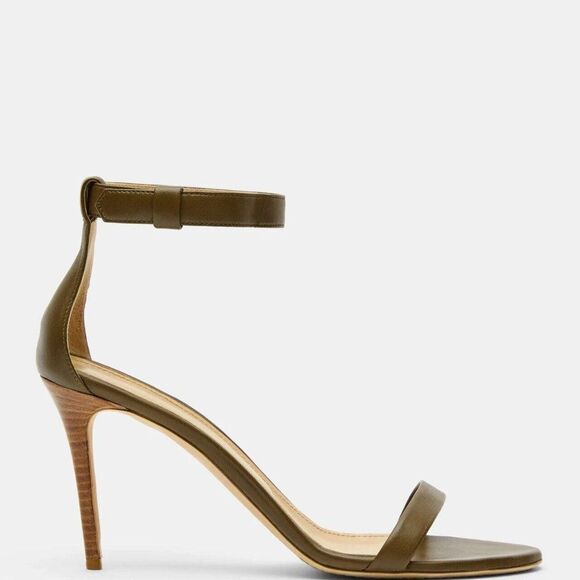 Theory Nappa High Heel Sandal Open Toe Ankle Strap Pumps Sz 37.5 NIB 355 - Picture 1 of 4
